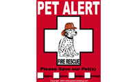 window cling in case of fire save my pet