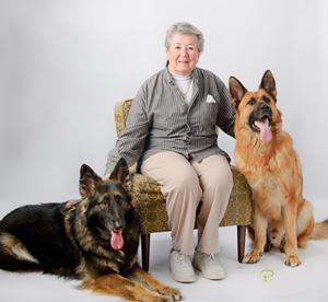 Gramma with her furry Grankids